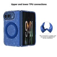 Étui de téléphone GS 360 Protection Armor Design avec anneau magnétique TPU+PC pour iPhone Duo Fold Shiny Phone Cover S26 ultra 25