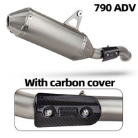 Pour ADV790 790ADV CFMOTO 800MT MT800 Moto d'aventure, kit d'échappement à enfiler avec silencieux et tube en acier inoxydable avec DB Killer
