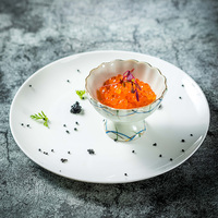 P & T Horeca Luxury 6 8 10 12 Inch Ensemble d'assiettes en céramique blanche Design moderne Plat à dîner rond en porcelaine Pack