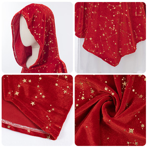 Capa con Capucha de Terciopelo para Niños, Falda de Tul, Disfraz de Caperucita Roja para Halloween - Product Image 5