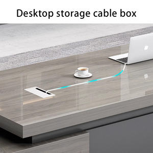 Mesa Ejecutiva clásica de oficina <span class=keywords><strong>coworking</strong></span> precio competitivo en forma de L - Product Image 4