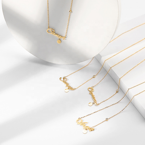Collar con colgante de <span class=keywords><strong>horóscopo</strong></span> de oro de 18 quilates para mujer, acero inoxidable sin deslustre con 12 signos del zodiaco, abalorio de circón para fiestas - Product Image 4