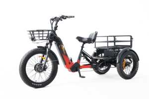 Nuevo Triciclo Eléctrico de 24 Pulgadas para Desplazamientos Diarios 2026 con Neumáticos Anchos y Batería de Litio Dual de 48V 132Ah para Recorridos de Larga Distancia en Venta - Product Image 5