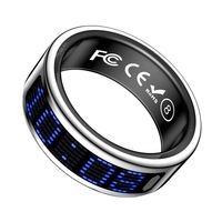Anillo Inteligente SQY01 con Pantalla Digital, Resistente al Agua IP68, Monitor de Actividad Física, Sueño y Salud, Metálico