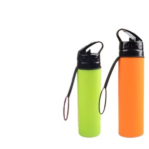 MUESTRA GRATUITA Botella de agua portátil, plegable y expandible de poliéster, a prueba de fugas, para deportes al aire libre. - Product Image 2