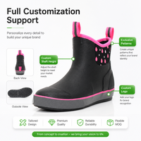 Bottes de pluie en caoutchouc pour femmes, protection contre toutes les intempéries, chaussures imperméables durables, antidérapantes, chaussures de jardin pour femmes