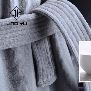 Peignoir de bain en coton 100% de haute qualité personnalisé pour hôtel étoilé, col en V, pour toutes les saisons, peignoir pour adultes avec logo personnalisé - Product Image 3