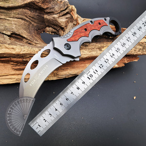 มีดพับคารัมบิตสแตนเลสสีเงิน มีดพกอเนกประสงค์สำหรับใช้ในบ้านทุกวันและหั่นผลไม้ - Product Image 3