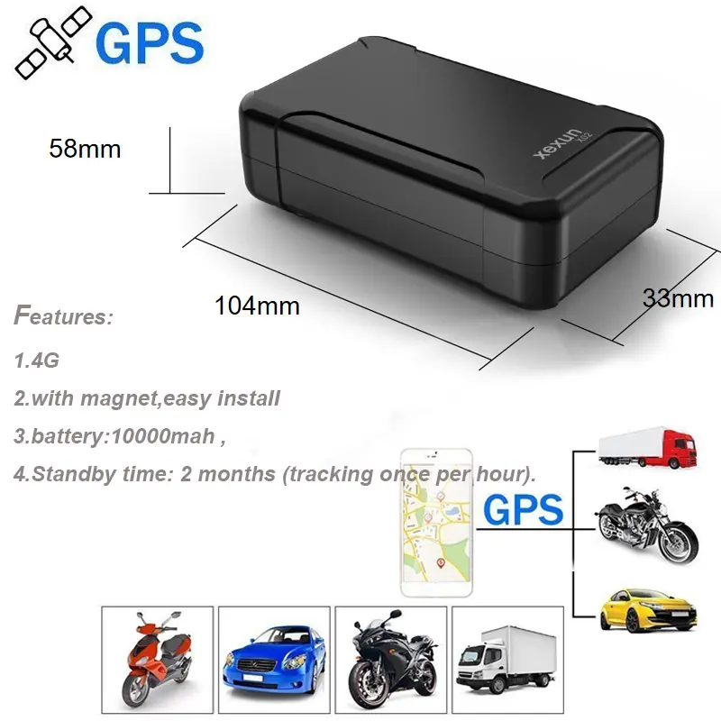 Dispositivo de rastreamento gps, 4g, venda quente, 10000mah, 4g, bateria de longa duração, similar com tk102 para carro