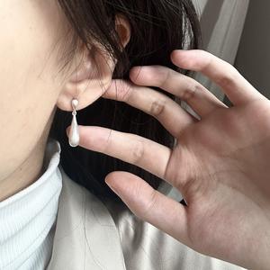 Pendientes Colgantes de Plata de Ley S925, Estilo Retro, con Colgante de Gota de Agua, Versátiles y Compactos para Uso Diario - Product Image 2