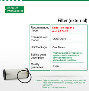 Filtre externe de transmission automatique 0DE 0BH 0DW 0GC pour <span class=keywords><strong>Volkswagen</strong></span> pour filtre de boîte de vitesses Audi 325183B - Product Image 5