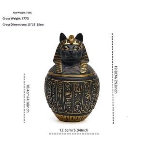 تمثال جديد رائج للحيوانات الأليفة على الطراز المصري، مصنوع من الراتنج، لتزيين المنزل، تمثال إله أنوبيس للقطط والكلاب - Product Image 6