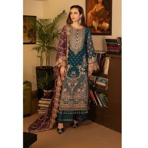 Ensembles Salwar ethniques en Faux Georgette lourde avec Dupatta, broderie multi-fils et sequins Jari - Product Image 1