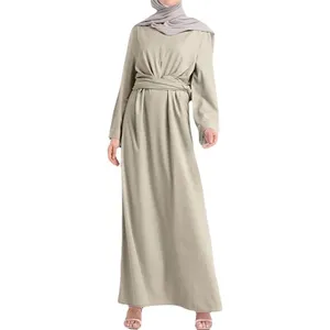 Effen Kleur Vietnam Groothandel Moslim Kleding Islamitische Kleding Groothandel Moslim Jurk Abaya Islamitische Kleding