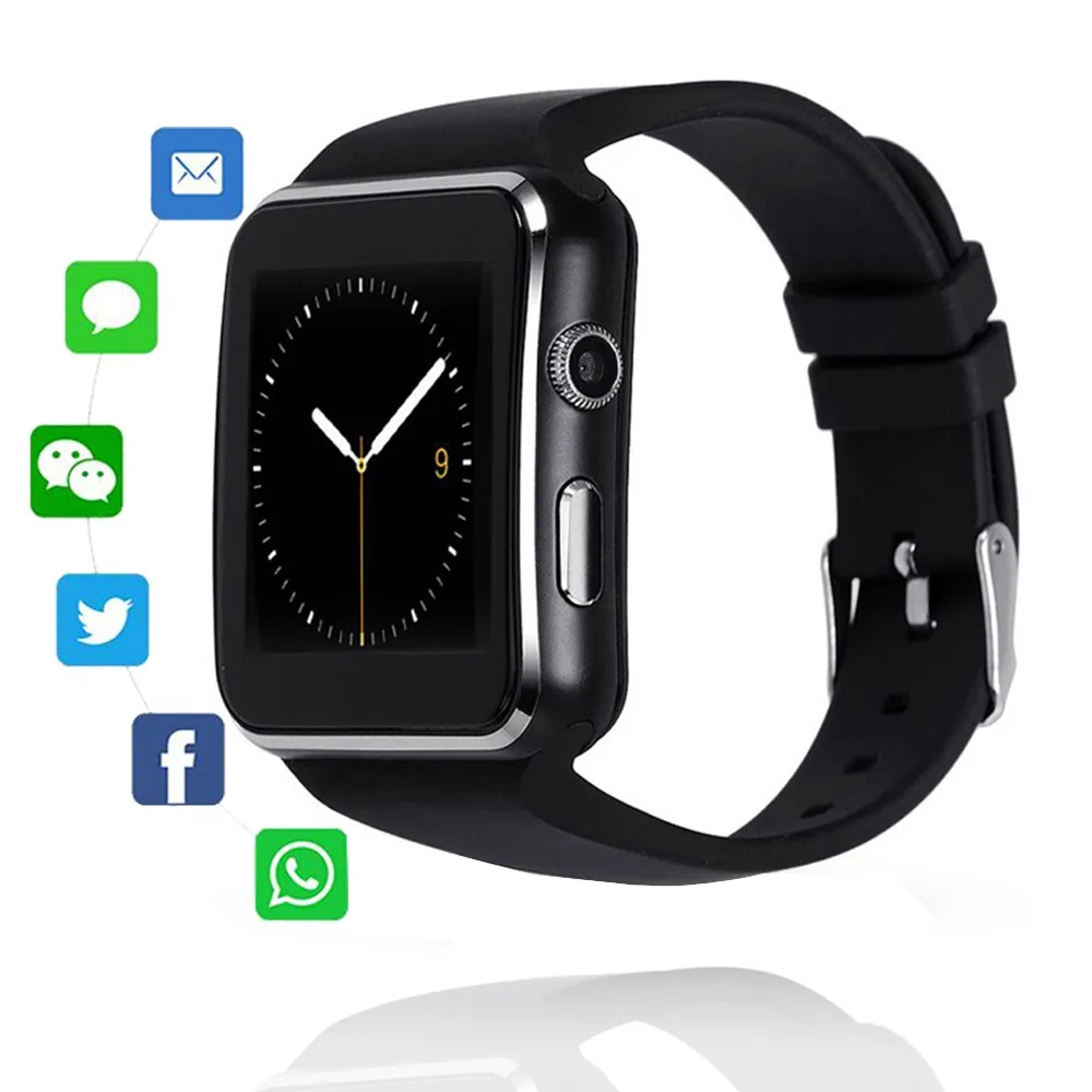 X6 Smart Watch Support SIM TF Card Camera Smartwatch BT Dial/with Camera Touch Screen For iPhone Xiaomi Android IOS