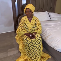 Robes africaines en dentelle de nylon à sequins de bonne qualité pour femmes, avec bandeau, robe Dashiki africaine, sous-vêtements, robe deux pièces, BOUBOU BUBU