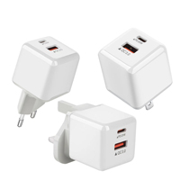 QC3.0 charge rapide 20W chargeur US/EU/UK prise Type C chargeur boîte chargeur carré pour Phone12 13 14 15 16