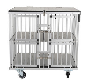 HF पेशेवर छोटे पालतू जानवर पिंजरे चल पिंजरे ट्राली पालतू वाहक एल्यूमीनियम कुत्ते संभाला पालतू पिंजरों - Product Image 3