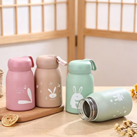 Mignonne tasse en verre en forme de lapin, créative et adorable, pour la maison, le bureau, les filles, les enfants, les étudiants, bouteille d'eau en verre, cadeau publicitaire