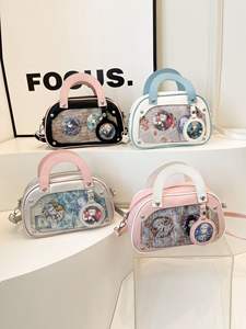 カスタムハロウィン棺桶型痛バッグ　不気味な棺桶型透明窓付きディスプレイ　ゴシック愛好家のためのクロスボディ痛バッグ - Product Image 2