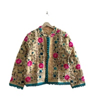 Chaqueta Kantha Reversible de Algodón para Mujer, Diseño Festivo de Patchwork Transpirable, Artesanía, Regalo para Ella