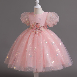 Abiti per bambini 4 5 7 9 10 da 12 a 14 anni ragazza del ballo di fine anno Junina Party per bambini abito lungo da sera di lusso - Product Image 5