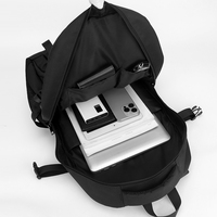 Ransel Laptop Unisex Berkualitas Tinggi Bahan Nylon Anti Air Lapisan Kanvas Resleting Modis untuk Pelajar Perjalanan Sehari-hari Ramah Lingkungan Port USB