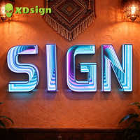 Enseignes publicitaires LED néon 3D personnalisées Infinity Abyss, en acrylique transparent, alimentées par USB, pour extérieur, maison, bureau, parc, boutique, bar et food truck
