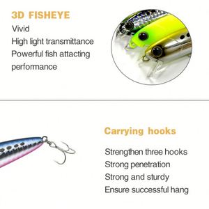 Señuelo <span class=keywords><strong>de</strong></span> Pesca Tipo Minnow, Hundimiento Rápido, 80mm/13g, Señuelo Realista para Pesca en Mar, Lanzamiento Largo para <span class=keywords><strong>Peces</strong></span> <span class=keywords><strong>Blancos</strong></span> - Product Image 5