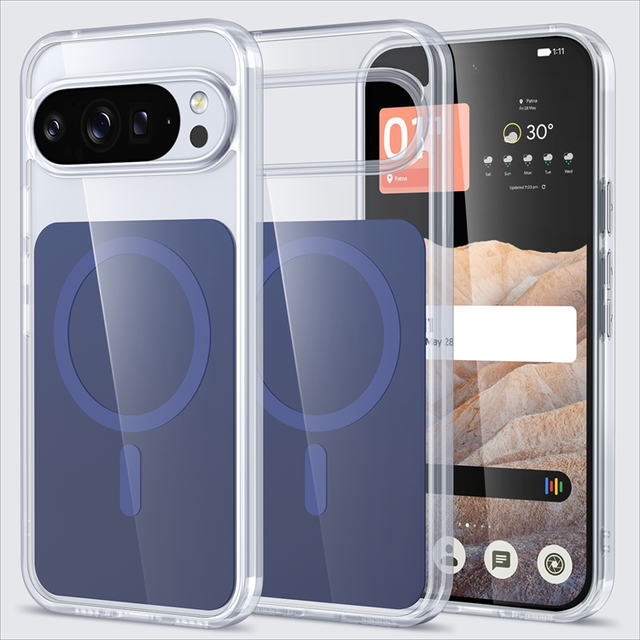 Wireless Charging Magnetic Cover with Colorful Back Plate,Anti-Scratch Full Shock Absorption Case for Google Pixel 10/10A/10 Pro