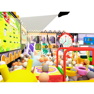 Aoleao Custom Retro Theme <b>Indoor</b> Playground Ball Pool <b>Slide</b> Climbing Trampoline for Kids Soft Play CE TUV Certified - Product Image 2