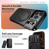 Étui magnétique pour iPhone 17 Pro Max, 360 °   Support rotatif, coque de protection robuste antichoc en TPU + PC, compatible MagSafe