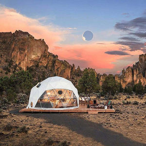 Robuste Pvc Dôme Géodésique Permanent Glamping Tente Vent Résister 5m 20 Mètre Carré 6m <span class=keywords><strong>Pas</strong></span> <span class=keywords><strong>Cher</strong></span> Usine Prix Dôme Maison Isolé - Product Image 2