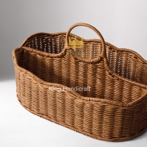 Vente flash : Organisateur de couches en rotin avec bord festonné, boîte de rangement pour la décoration de la chambre d'enfant, prix d'usine - Product Image 2
