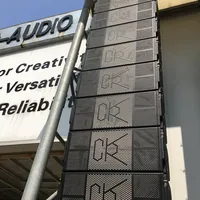 Haut-parleurs CVR Line Array à trois voies en bois de 12 pouces étanches Active Stage avec une grande puissance pour les systèmes de son surround