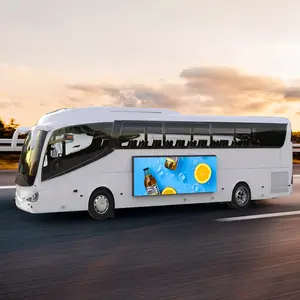 Tela de publicidade móvel para ônibus, sinalização digital e display LED para anúncios de ônibus e carros, 192x768mm, GPS colorido