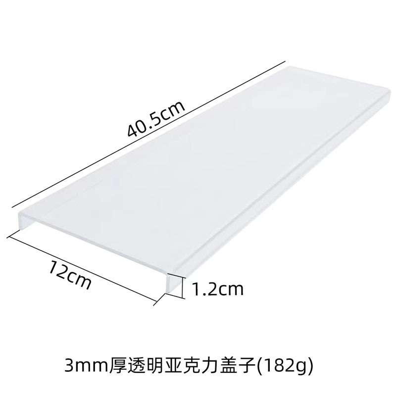 Cubierta transparente de acrílico