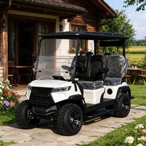 Voiturette de golf électrique tout-terrain 4 places, alimentée au lithium, avec écran de tableau de bord - Product Image 1