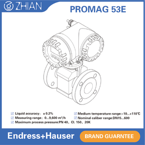 เครื่องวัดการไหล E+H Promag 53E ของแท้จาก Endress+Hauser พร้อมหน้าจอสัมผัส รองรับ HART Modbus IP67 ปรับเทียบจากโรงงาน มีสินค้าในสต็อก - Product Image 1