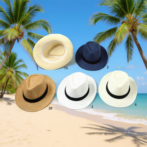 Sombrero Panamá con Cinturón Negro 57 58 59 Cm para Hombre y Mujer, Accesorio de Moda de Verano - Product Image 3