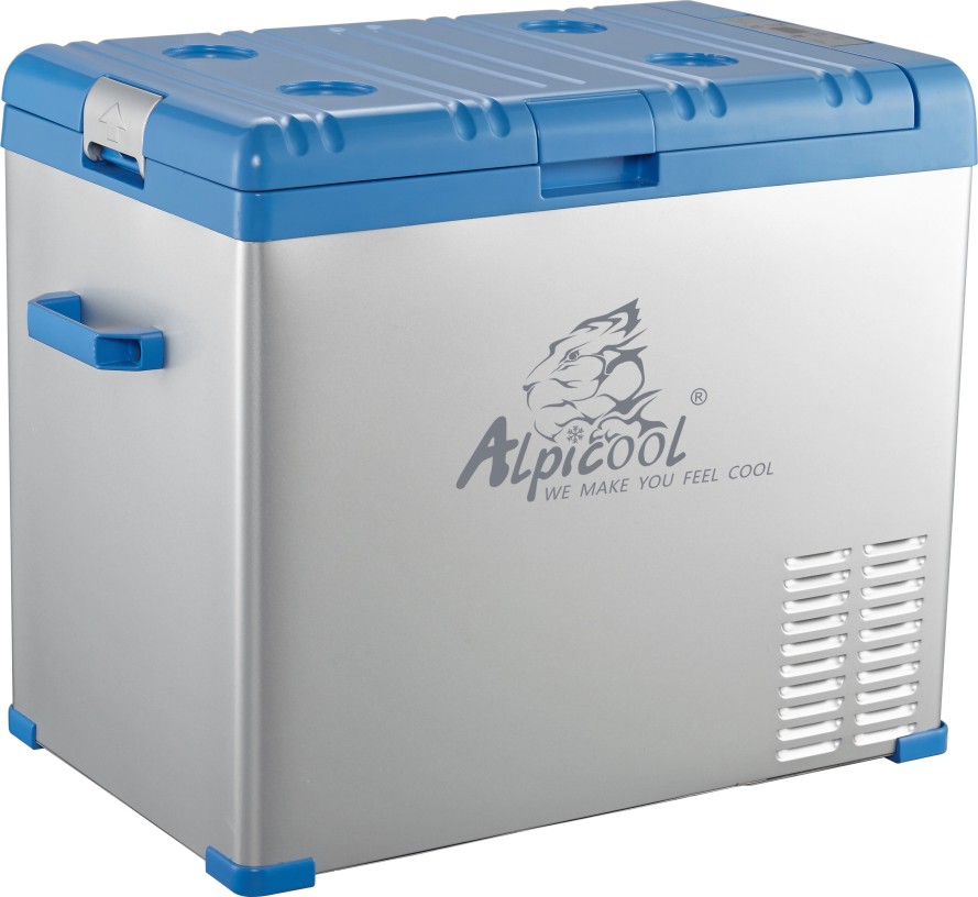 Недорогой компрессор постоянного тока Alpicool 50L A50, холодильники и морозильники, небольшой металлический холодильник с защитой от дождя, морозильник для автомобиля и дома
