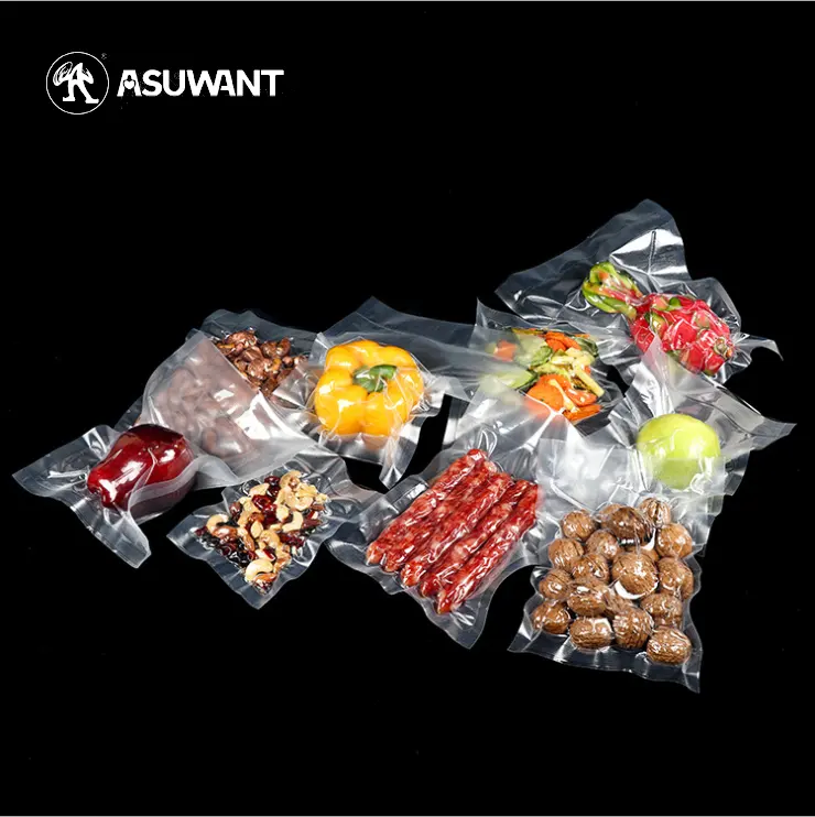 Sac en plastique pour aliments cuits, Transparent, imprimé sur mesure, pour la conservation des aliments cuits, 10 unités