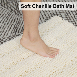 Wholesale Chenille <strong>Bath</strong> <strong>Mat</strong> Anti slip Microfiber Shaggy Chenille <strong>Mat</strong> for Bathroom - Product Image 2