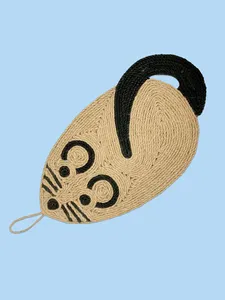 2024新しくデザインされたサイザル麻の環境にやさしいマウスかわいい猫のスクラッチパッド猫のスクラッチボードペットのおもちゃ