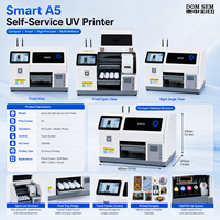 Impresora UV Plana Inteligente A5, Control por Aplicación Móvil, Máquina de Impresión Personalizada de Autoservicio
