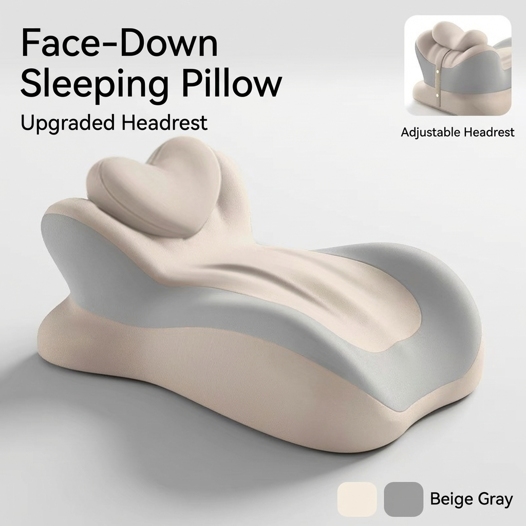 Gray Patchwork [Heart Pillow, Prone Sleeping Pillow]