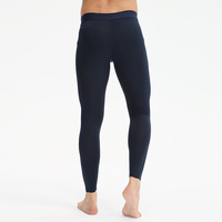 Leggings de fitness ajustés pour hommes, en Spandex/Polyester, longueur intégrale, taille élastique, séchage rapide, respirants, anti-humidité