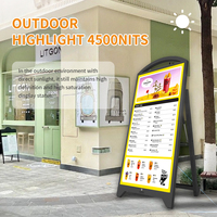 Pantalla LED para Exteriores de Alto Brillo P2.5mm, Quiosco de Señalización Digital Móvil con Batería, Cartel LCD Publicitario