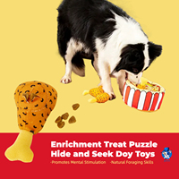 Jouets pour chiens Offre Spéciale Pattes de poulet frites Puzzle en peluche Snuffle Squeaky Hide and Seek Pizza-pour amis à fourrure