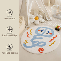 Tapis ultra-épais en mélange de polyester imitation laine, abstrait, fabriqué à la machine, pour salons modernes, espaces de prière et usage commercial